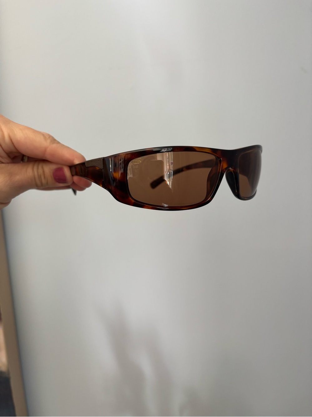 Serengeti Fasano 7396 Unisex Tortoiseshell Rectangular Sunglasses - Brown Lenses